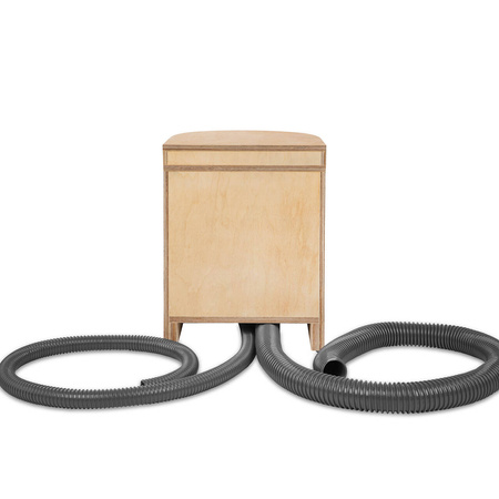 TROBOLO TinyBlœm - wooden separating toilet with external urine drain and integrated exhaust