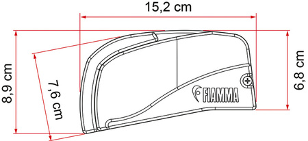 Markiza dachowa Fiamma F40van 270 do VW T5/T6 - długość 270 cm, wysięg 225 cm, obudowa Deep Black, tkanina Royal Grey