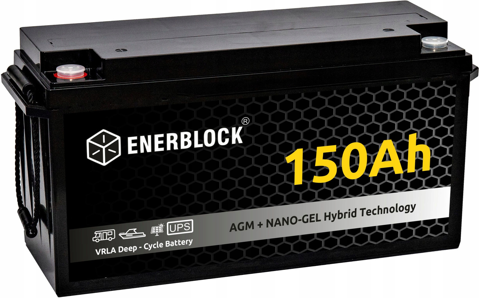 Akumulator kwasowo-ołowiowy ENERBLOCK AGM DEEP CYCLE 12V, 150AH Seria JDM