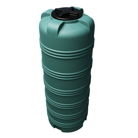Cylindryczny pionowy pojemnik 750 l UHPLAST zielony