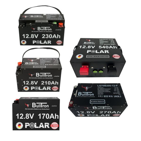 Bateria litowa BullTron 170Ah kompaktowa smart stalowa do kampera łodzi