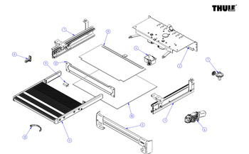 Thule front plate 1500603232 for Slide-Out Step V19, V18 and G2, size 550 - spare part