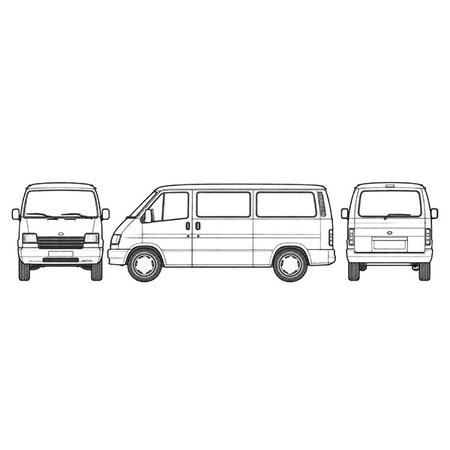 Interior thermal screen for cab windows Ford Transit from 2014