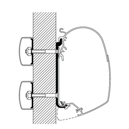 Thule adapter płaski 5,00 m do markiz ściennych Omnistor 4900, 5200, 8000 - 308044