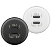 Wentronic Podwójna ładowarka USB-C 2 x 18 W 12/24 V czarna do ramek Berker i Inprojal - kamper