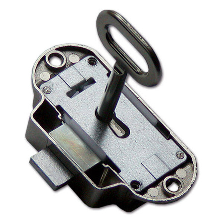 Decorative key 38 mm matt nickel-plated