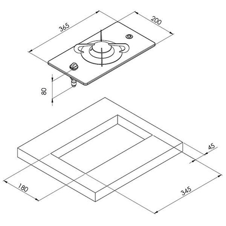 Crystal 1-burner hob