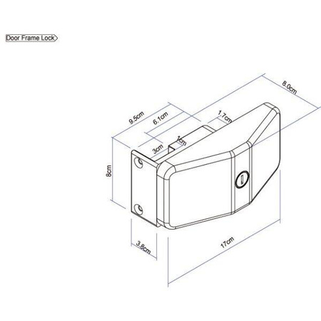 Zamek antywłamaniowy Thule Door Lock Frame 90 stopni 3 sztuki