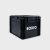 BOXIO SOLO - black Eurobox with lid 40 x 30 x 28 cm made of recycled plastic