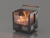 Alogfire Mini Campfire ALF-B11 portable gas fire - 1.5 kW, 220 g butane cartridge, real flame, ODS, outdoor use only