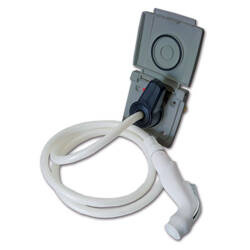 Grey quick-connect outdoor shower - 150 cm