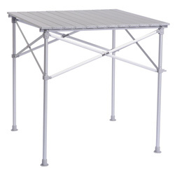 Aluminiowy stół kempingowy z rolowanym blatem, 70 cm