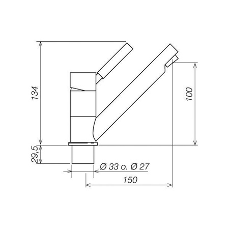 Reich Trend E bateria jednouchwytowa z mikrowłącznikiem - wylewka 150 mm