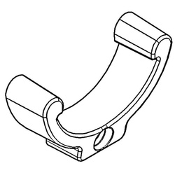 BR-SYSTEMS Osłona szyny V-rail czarna dla wyciągu rowerowego 16g