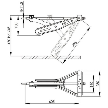 Podpora narożna Plus 1000 S marki AL-KO do przyczepy kempingowej