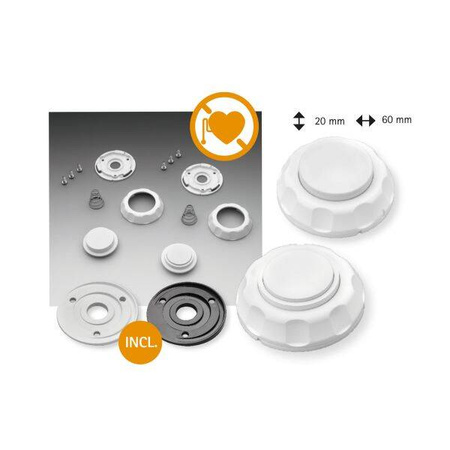 Magnes przytrzymujący drzwi Froli - biały