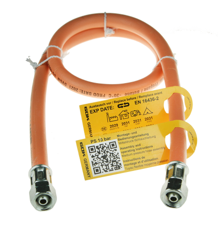 Gok Gas Hose 1/4 lh-uem x 1/4 lh-um 1000 мм ps 10 бар