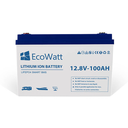 EcoWatt 100Ah Akumulator LiFePO4 12.8v BMS + LCD