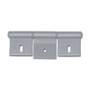 Anodised aluminium hinge 126 mm 3 holes