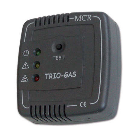 TrioGas trivalent gas leak detector grey panel mount