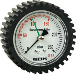 Manometr Kl.1 do pompki 0-250 mb, osiowy