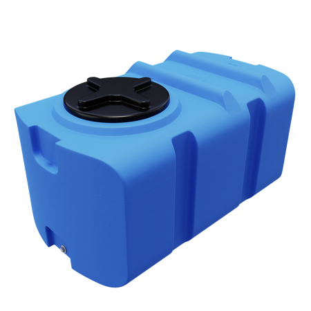 Prostokątny pojemnik 300 l UHPLAST niebieski