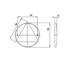 Retro-reflector DR 110 Ø 155 with triangle