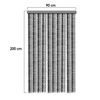 Chenille curtain white/grey - 90 x 200 cm