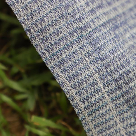 Dywan do przedsionka CAMPTECH rozmiar 21 - 773 x 250 cm, oddychający, niebieski i szary, 19 kg