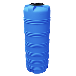 Cylindryczny pionowy pojemnik 750 l UHPLAST niebieski
