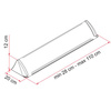 Fiamma Spoiler Universal owiewka okna dachowego 28-110 cm, PVC z końcówkami ABS - kamper