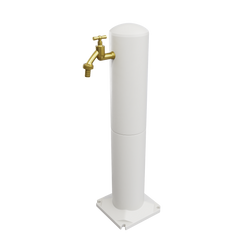 Kolumna wodna ogrodowa z kranikiem UHPLAST biały