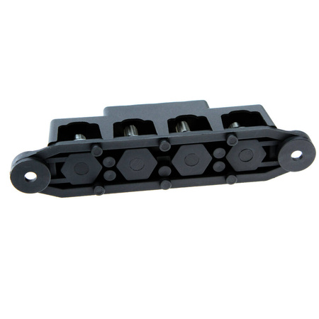 Busbar szyna zbiorcza M8 250A Czarna 4P z pokrywą