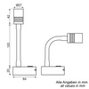 Lampa na gęsiej szyi czarna 12cm 2,2W 140lm ściemnialna IP20