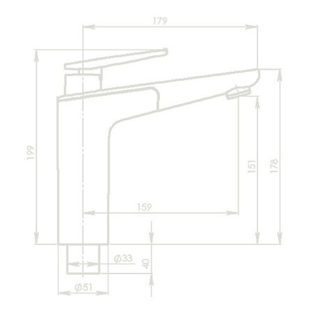 Bateria jednouchwytowa VECTOR S z głowicą ceramiczną i przełącznikiem - przyłącze 10-12 mm