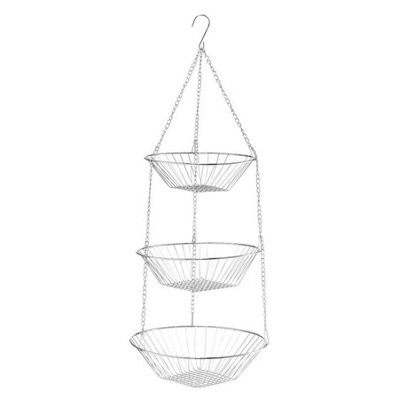 Zeller Hanging Basket – wiszący kosz na owoce, chromowany