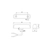 Tylne światło obrysowe LED czerwona soczewka 65x16x15mm Ø8,6mm