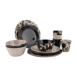 Tableware Series Mix & Match, 16 Pcs., beige/black