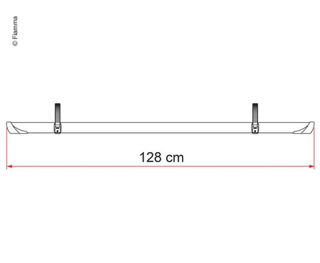 Szyna rowerowa Rail Quick Pro 128 cm - czarna