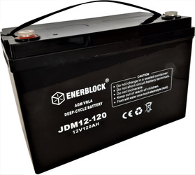 Akumulator kwasowo-ołowiowy ENERBLOCK AGM DEEP CYCLE 12V, 120AH Seria JDM
