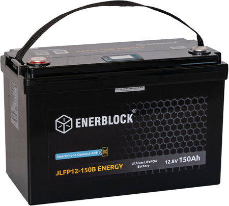 Enerblock Akumulator LiFePO4 JLFP 12,8 V 150 Ah - BMS, LCD