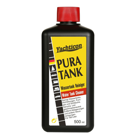 Yachticon Pura Tank 500 ml - chlorine-free drinking water tank cleaner, oxygen active, for 160 l, motorhome and boat