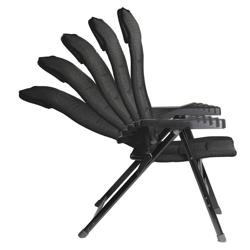 Brunner Rebel Pro S folding camping chair dark grey with adjustable backrest