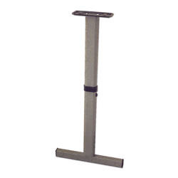 Grey folding table leg with base