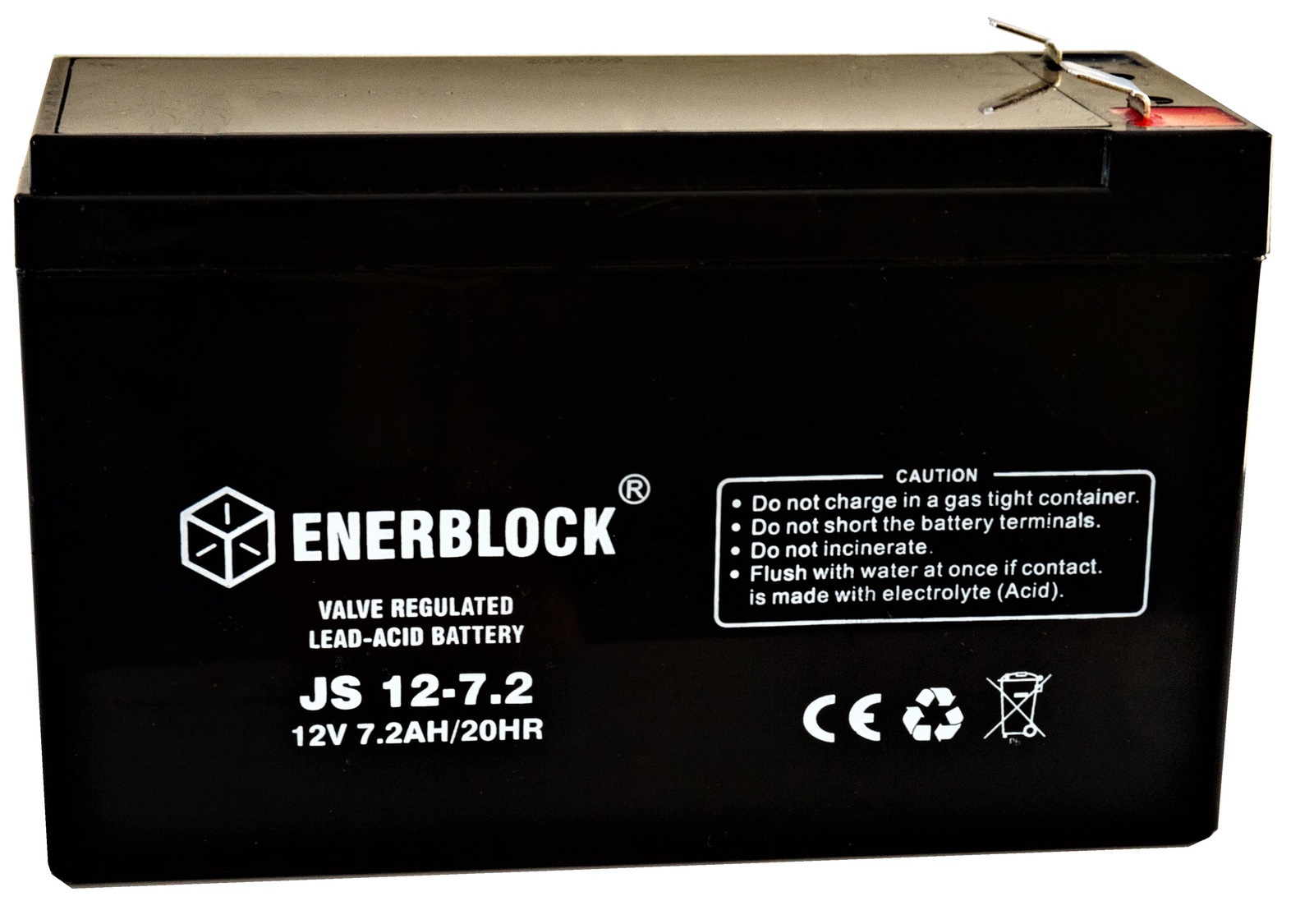 Akumulator kwasowo-ołowiowy ENERBLOCK AGM 12V, 7.2AH Seria JS
