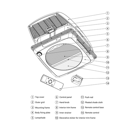 ExtraFAN roof window 40x40 cm with automatized fan white