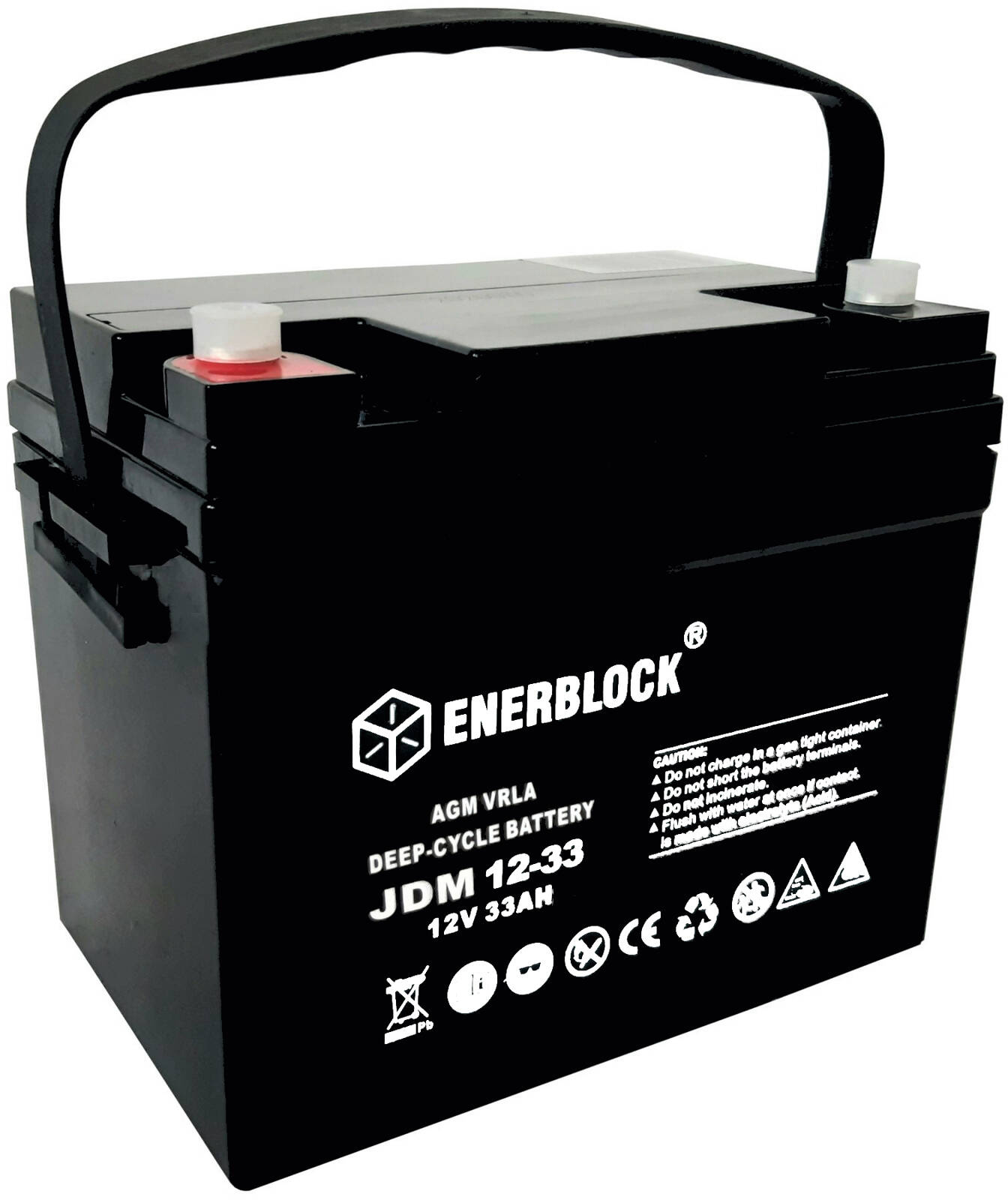 Akumulator kwasowo-ołowiowy ENERBLOCK AGM DEEP CYCLE 12V, 33AH Seria JDM