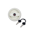Right-hand Europa external lock white with cylinder and keys