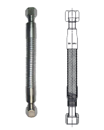 RegO 96" (2,40m) LNG 1/2" Hose Stainless Steel Connections - CHS-440-440-096