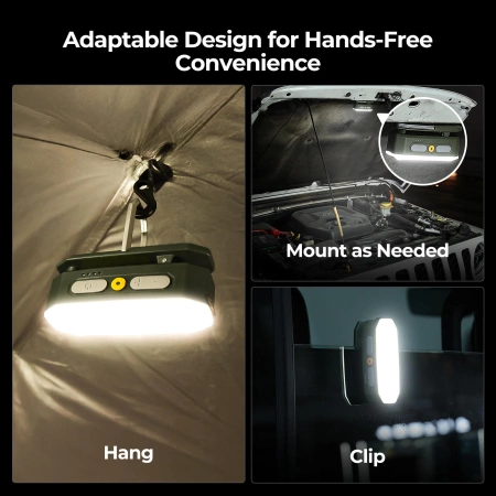 BougeRV Movable Area Light lampa kempingowa LED 380 lm, 3200 mAh, IP65 - czujnik ruchu